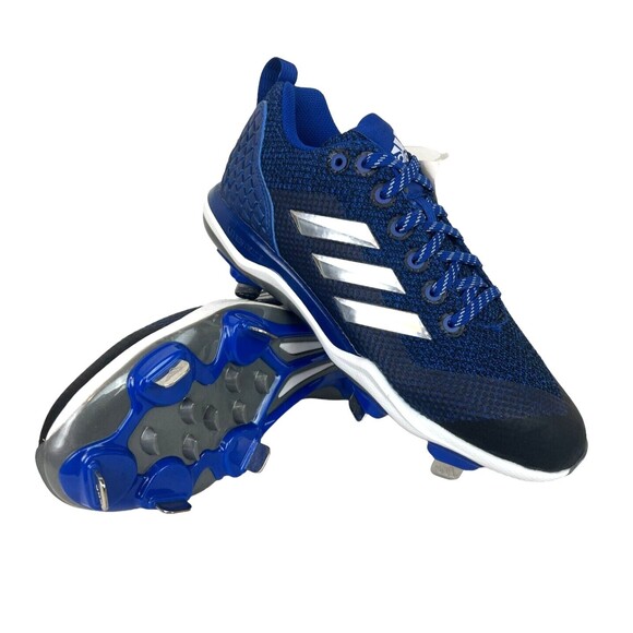 Adidas Softball Cleats  Women's 6.5  NWT  Blue PowerAlley 5 Low Metal Fastpitch - Picture 1 of 12